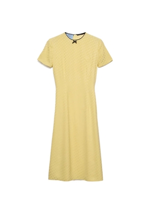 Prada polka-dot satin dress - Yellow