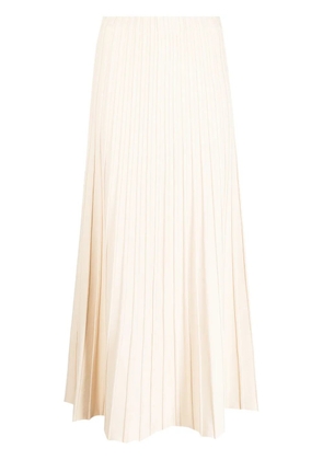 By Malene Birger high-waisted pleated midi skirt - Neutrals