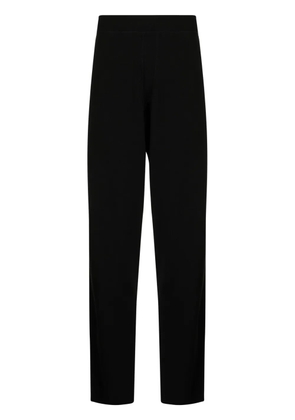 Brioni elasticated-waist cotton-cashmere blend trousers - Black