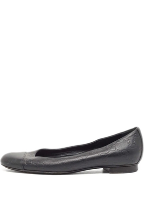 Gucci Pre-Owned classic GG ballet flats - Black