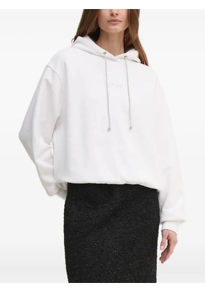 GUESS USA rhinestone-embellished hoodie - White