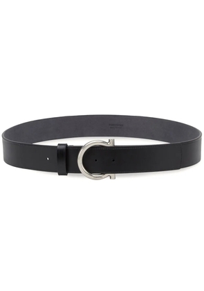 Ferragamo Gancini-buckle leather belt - Black