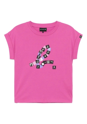 SPORT b. by agnès b. logo-print T-shirt - Pink