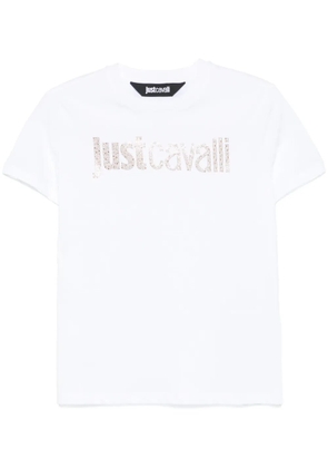 Just Cavalli studded-logo T-shirt - White