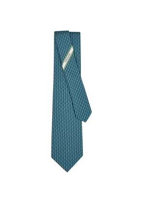 Ferragamo Tennis print silk tie - Blue