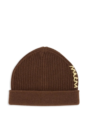 Marni virgin wool beanie hat - Brown