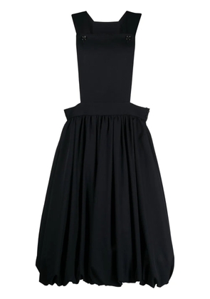 Comme Des Garçons Girl dungaree wool midi dress - Black