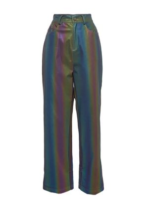 ANNAKIKI reflective-patterned trousers - Black