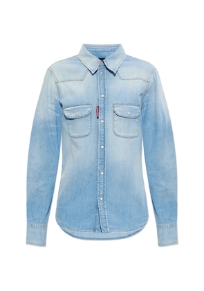 DSQUARED2 western pocket cotton shirt - Blue