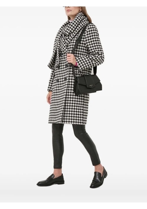 Silvian Heach houndstooth double-breasted coat - Black