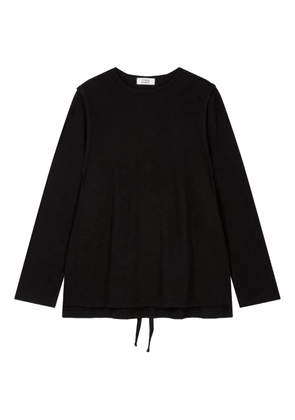 TOMBOY layered wrap-design long-sleeve t-shirt - Black