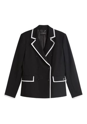 Karl Lagerfeld double-breasted trim coat - Black
