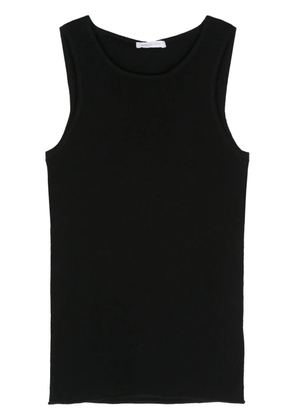 Patrizia Pepe fine-ribbed wool top - Black