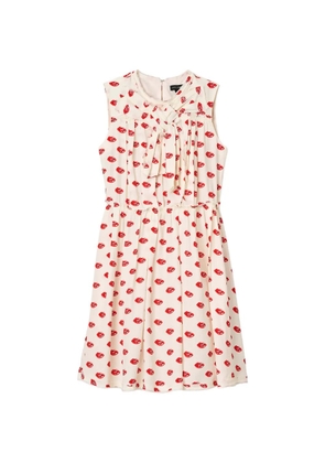 Marc Jacobs lips pleated midi dress - Neutrals