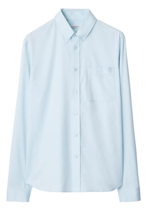 Burberry embroidered-logo shirt - Blue