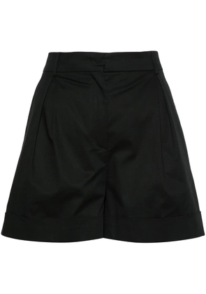 Moschino inverted-pleat shorts - Black