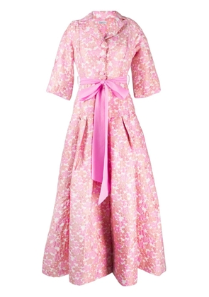 Baruni Loretta floral-print gown dress - Pink
