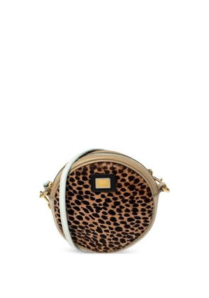 Dolce & Gabbana Pre-Owned Leo Crepe Glam Round shoulder bag - Brown
