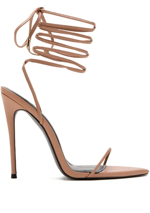 Femme La lace-up stiletto heeled sandals - Brown