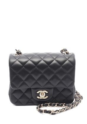 CHANEL Pre-Owned 2020-2021 mini Classic Flap matelasse-chain shoulder bag - Black