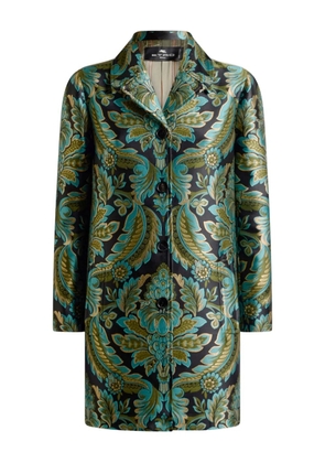 ETRO floral-jacquard coat - Green