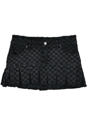 MISBHV monogram pleated skirt - Black