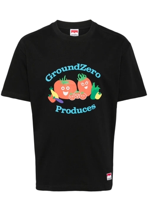 Ground Zero graphic-print cotton T-shirt - Black