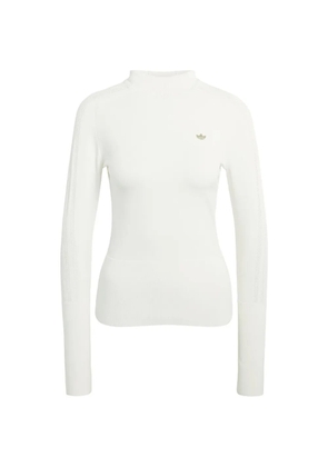 adidas Originals tonal logo hoodie - White