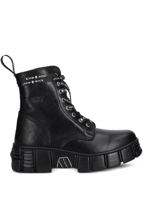 NEW ROCK M-WALL083CCT lace-up chunky sole boots - Black