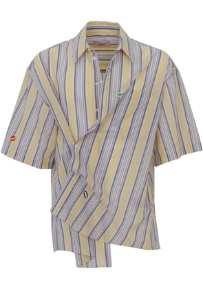 Martine Rose asymmetrical striped shirt - Yellow