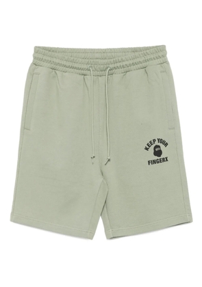 FINGERCROXX logo-print shorts - Green
