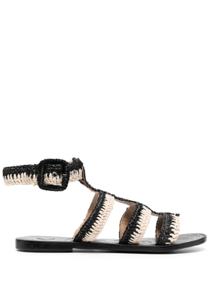 Manebi gladiator braided sandals - Black