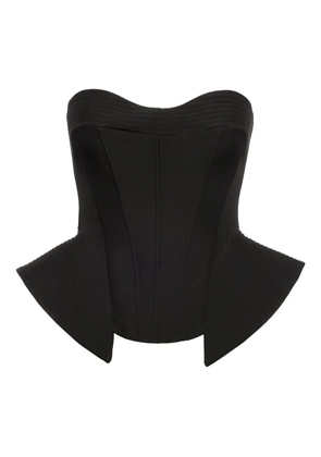 V:PM ATELIER Hunter peplum top - Black