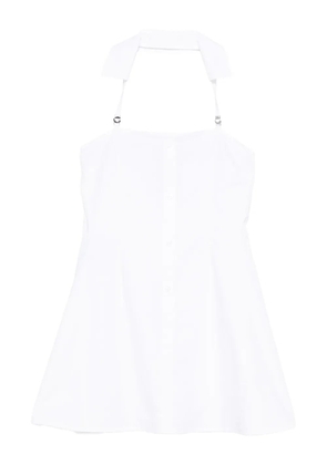 Coperni halterneck button-front dress - White