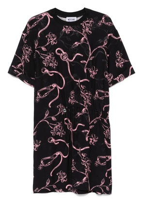 MOSCHINO JEANS floral-print midi dress - Black