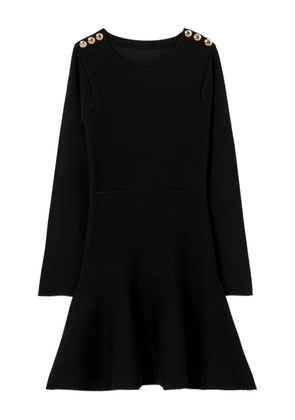 Claudie Pierlot button-detailed flared knitted dress - Black