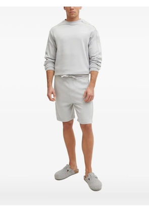 HUGO logo-embroidered raglan-sleeve sweatshirt - Grey