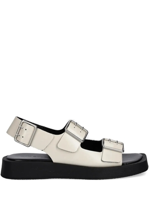 Copenhagen buckle-detail platform sandals - White