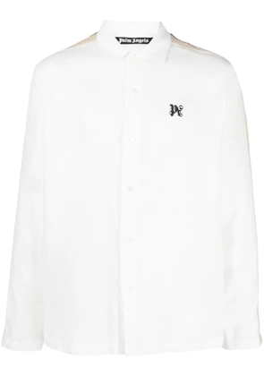 Palm Angels PA Monogram-print linen shirt - White