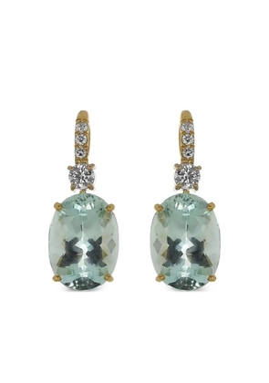 Irene Neuwirth 18K yellow gold Gemmy Gem aquamarine and diamond earrings