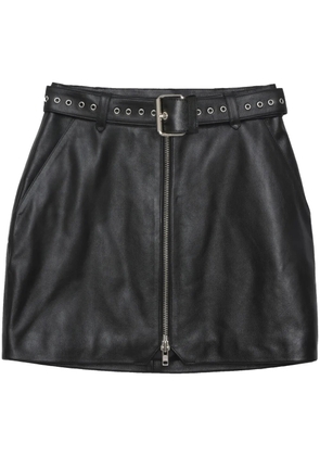 ANINE BING Ana leather straight skirt - Black