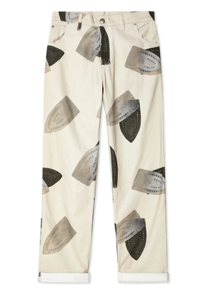 Charles Jeffrey Loverboy Art Denim straight-leg jeans - White