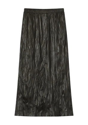 b+ab crinkled-effect midi skirt - Black