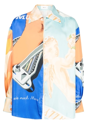 Bally abstract-print panelled shirt - Multicolour