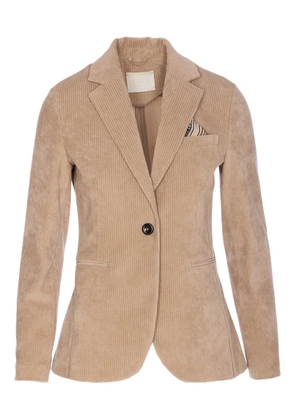 Circolo 1901 corduroy V-neck blazer - Neutrals