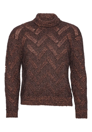 Henrik Vibskov turtleneck diamond-pattern sweater - Brown
