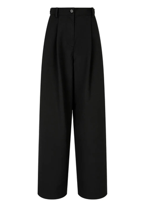 TOMBOY rear-pocket two-tuck trousers - Black