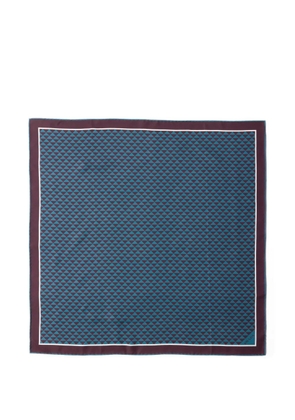 Prada printed silk twill scarf - Blue