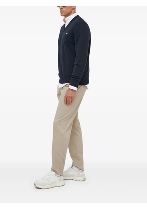 Gant v-neck logo sweater - Blue