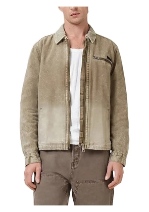 AllSaints corduroy-collar zip-front jacket - Brown